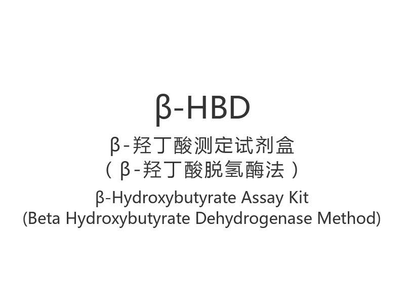 Kit Ujian 【β-HBD】β-Hydroxybutyrate (Kaedah Beta Hydroxybutyrate Dehydrogenase)